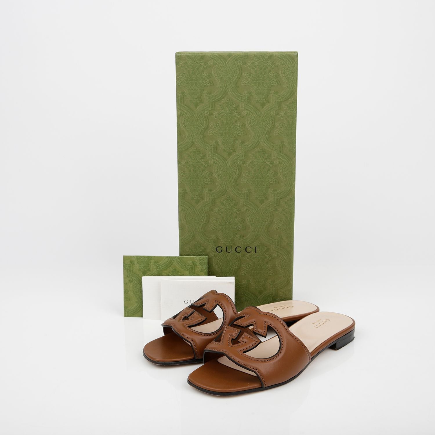 Gucci G Cut-Out Slide Sandals Size 35.5 - SKU 694451