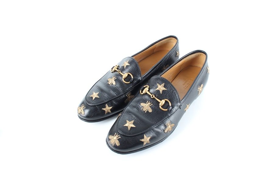 Gucci Horsebit Embroidered Bee Mule Loafer 37(240) SKU12234