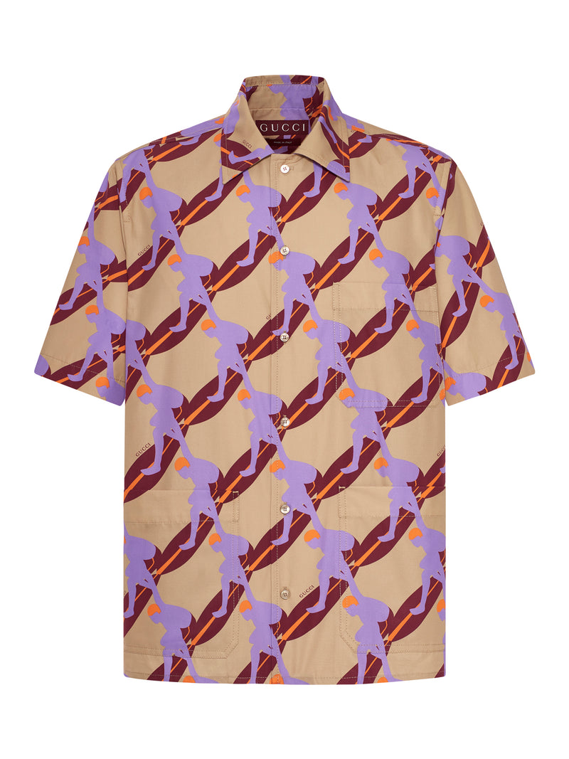 Gucci LIGHTWEIGHT COTTON POPLIN SHIRT WITH PRINT