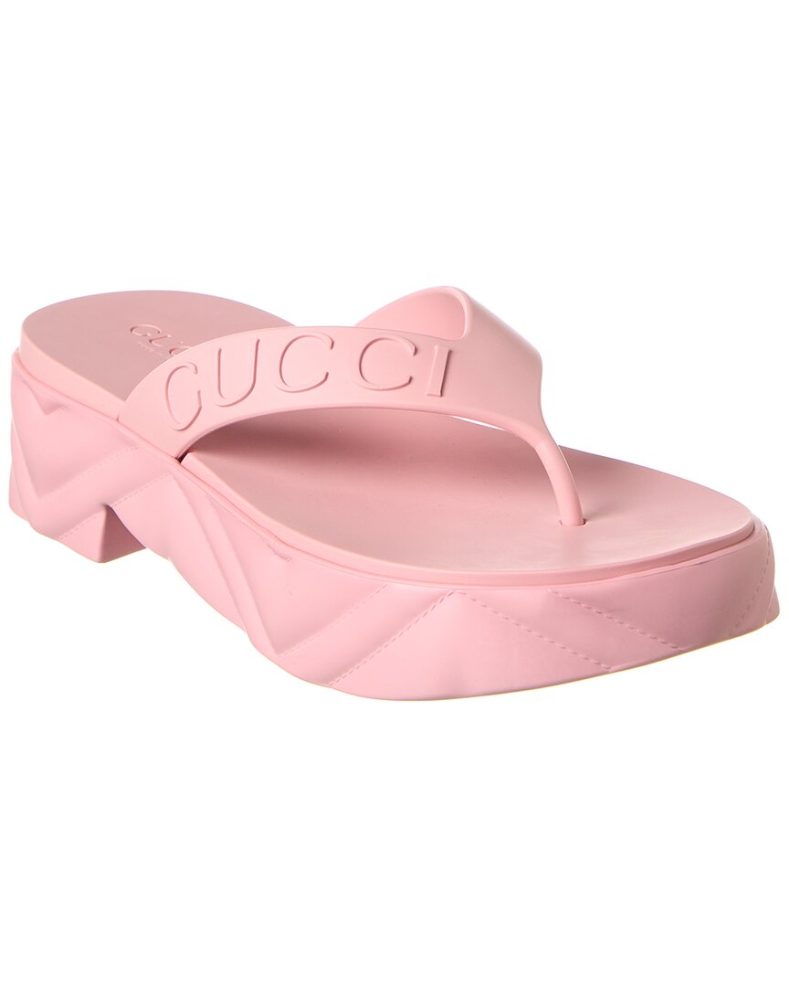 Gucci Logo Rubber Platform Sandal