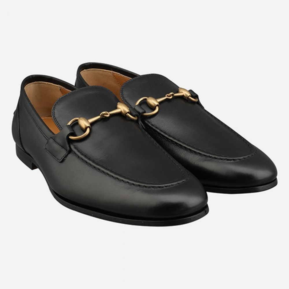 Gucci Men's Leather Loafers Black 406994 BLM00 1000