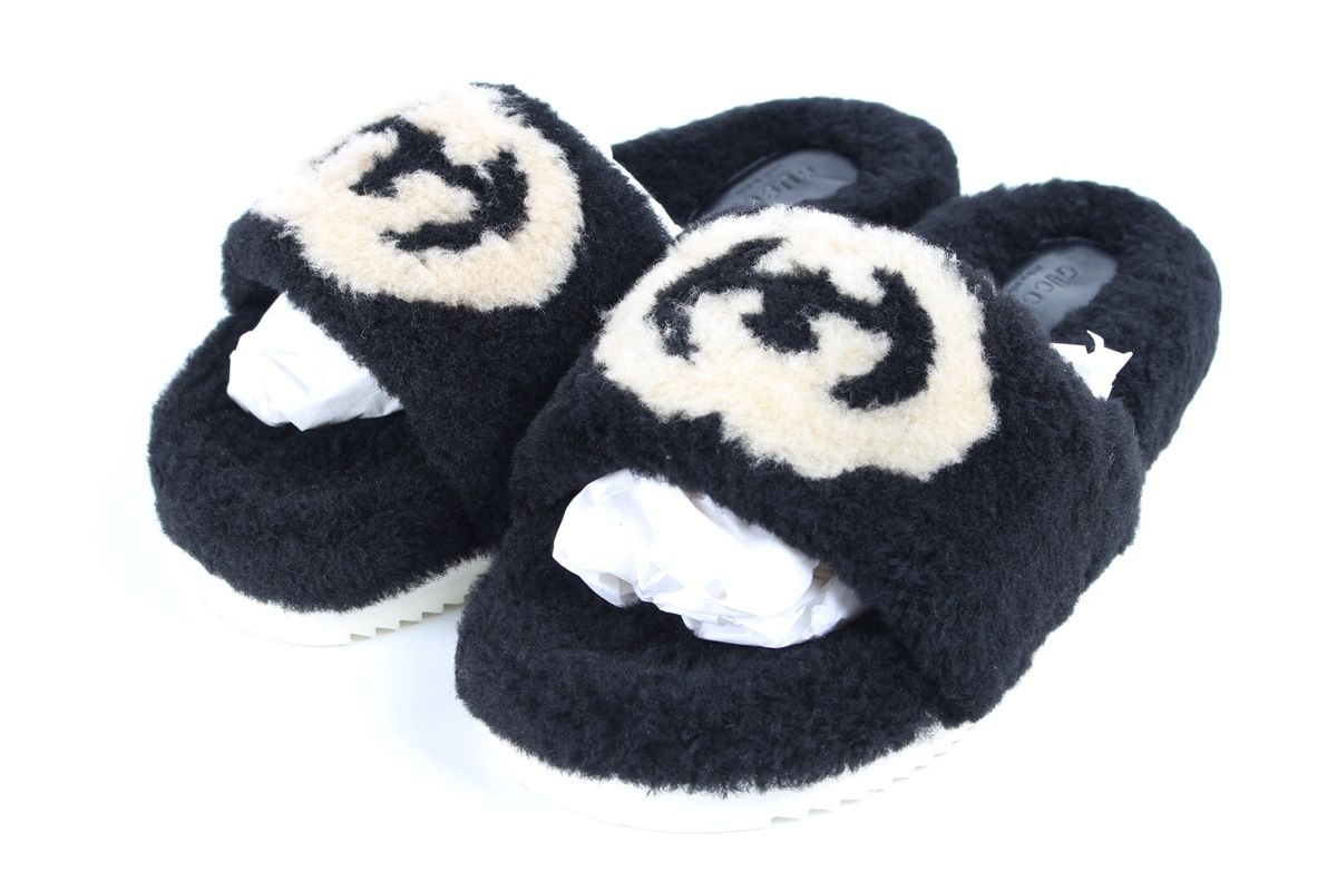Gucci Merino Wool Slipper Interlocking G - Size 38