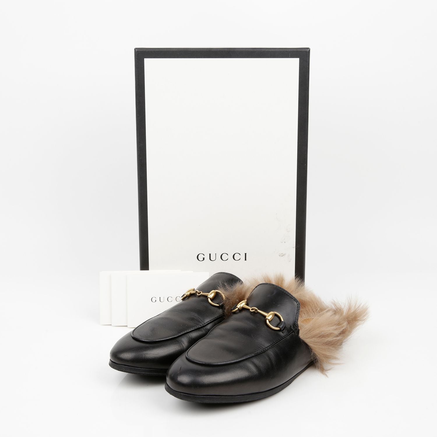 Gucci Prince Town Fur Loafer 37.5 Size 426361