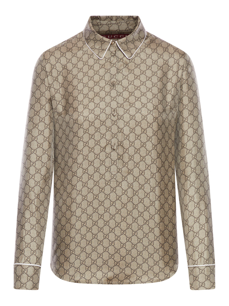 Gucci PRINTED SILK TWILL SHIRT