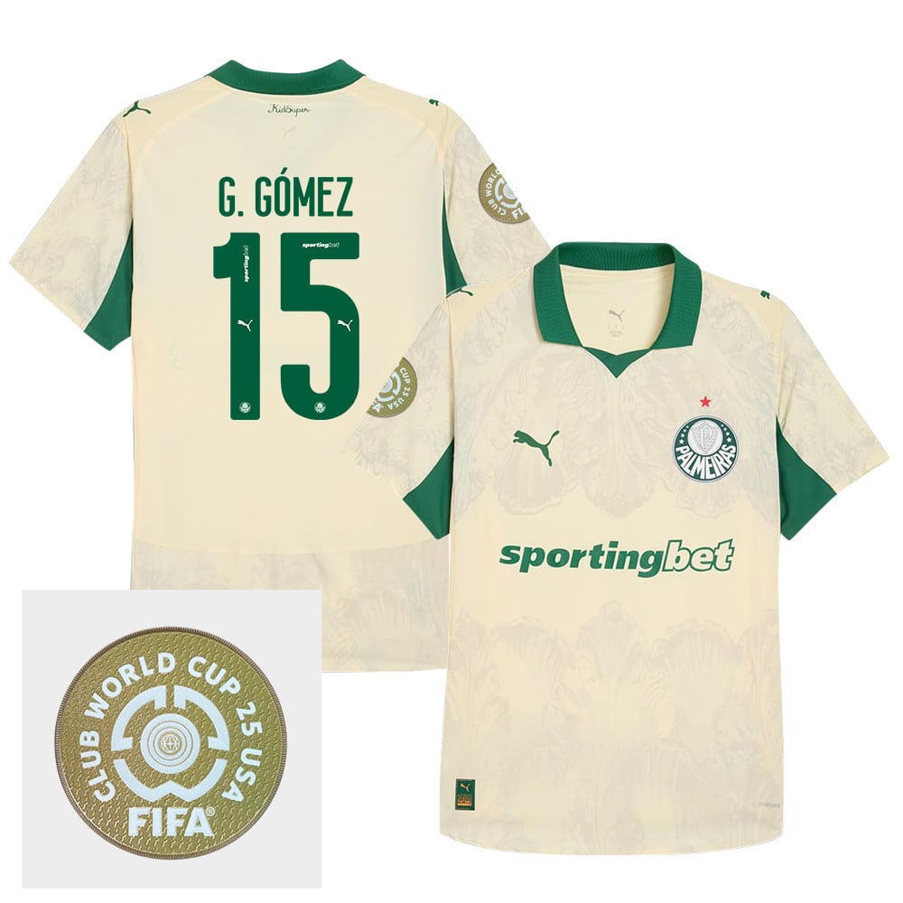 Gustavo Gmez 15 SE Palmeiras x KidSuper 2025/26 FIFA Club World Cup 25 USA Patch Men Jersey - Yellow