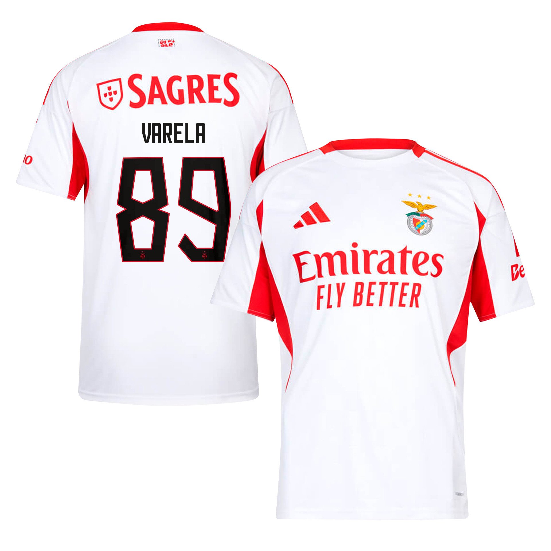 Gustavo Varela 89 SL Benfica 2025/26 Away Men Jersey - White