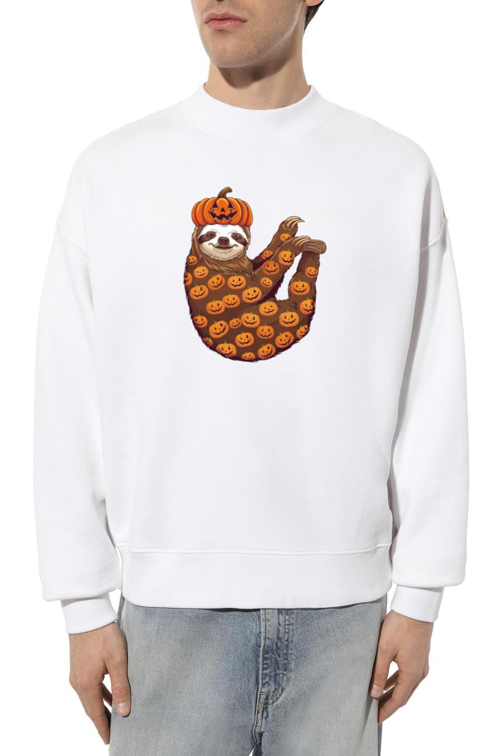 Halloween Sloth Pumpkin Costume Pajamas Funny - Unisex Sweatshirt