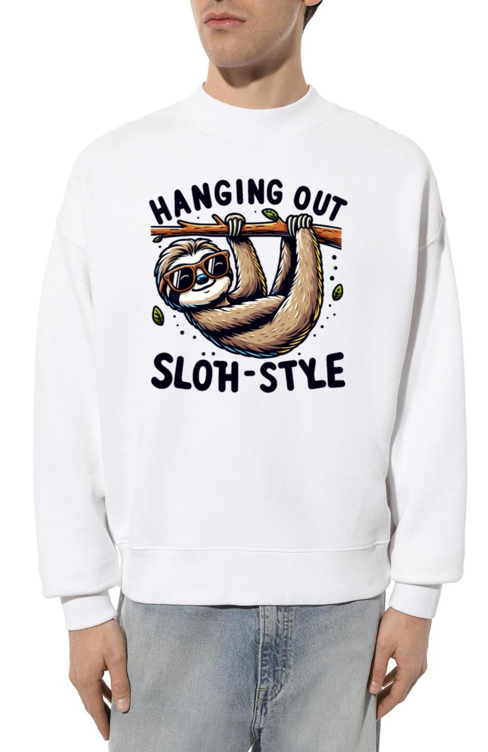 Hanging out Sloth Style - Unisex Sweatshirt