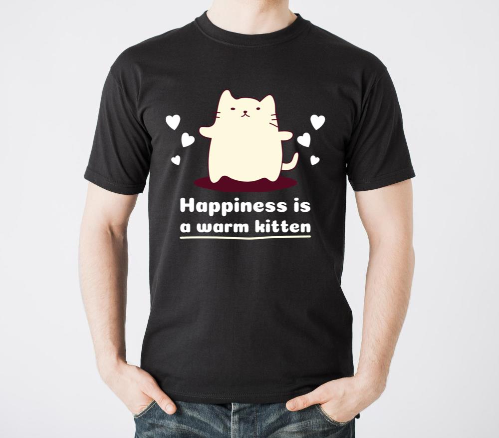 Happiness is a warm kitten design - Unisex Standard T-Shirt