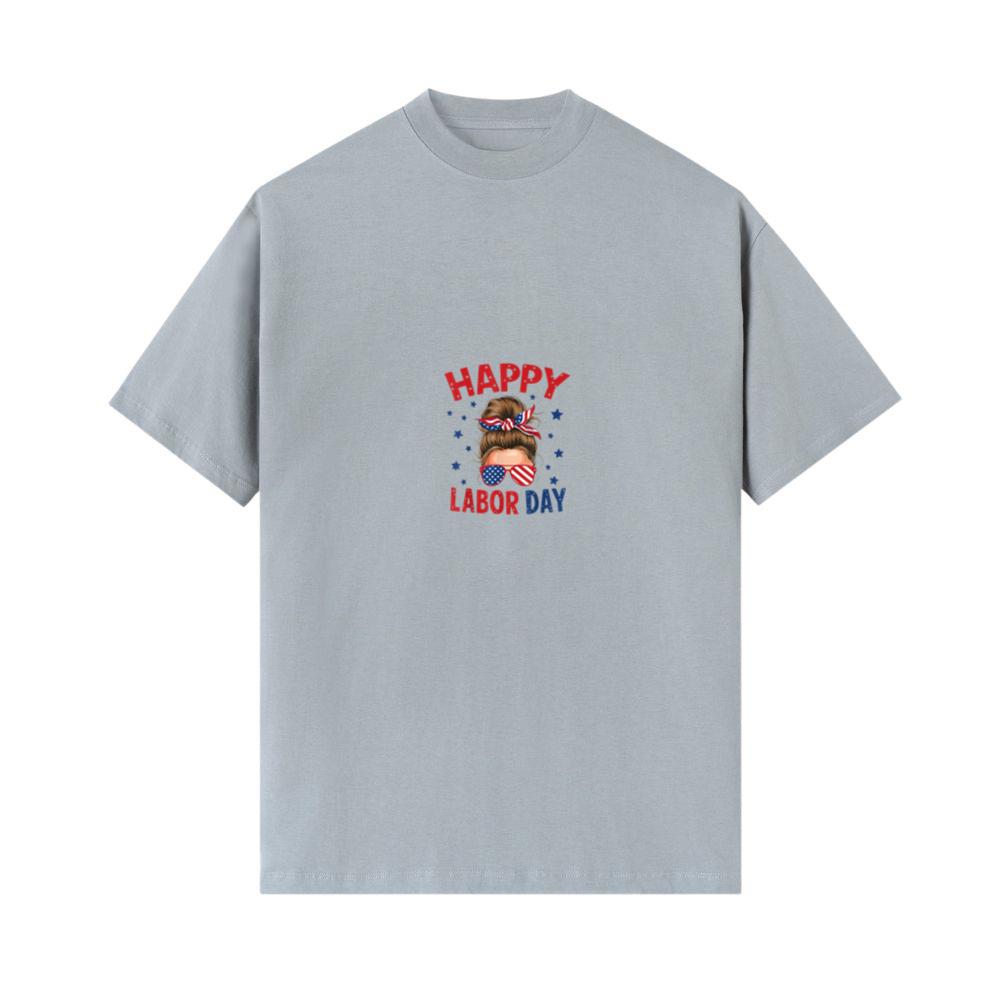 Happy Labor Day For Women Labor Day Messy Bun USA Flag (6) 4