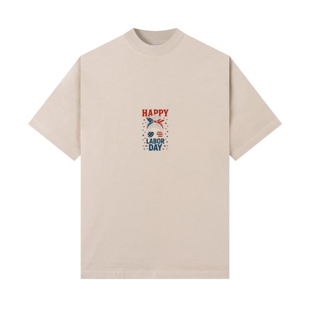 Happy Labor Day for Women Messy Bun Labor Day USA Flag 3