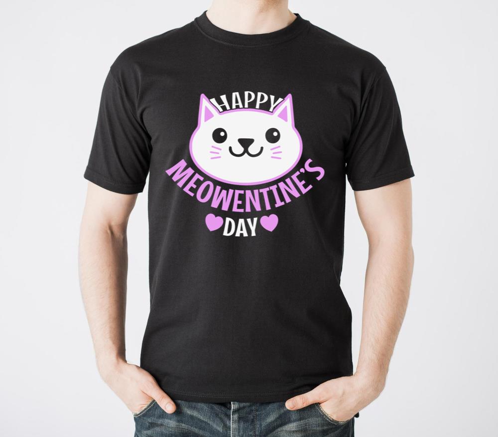 Happy Meowentines Day Valentines Day Cat Lover - Unisex Standard T-Shirt