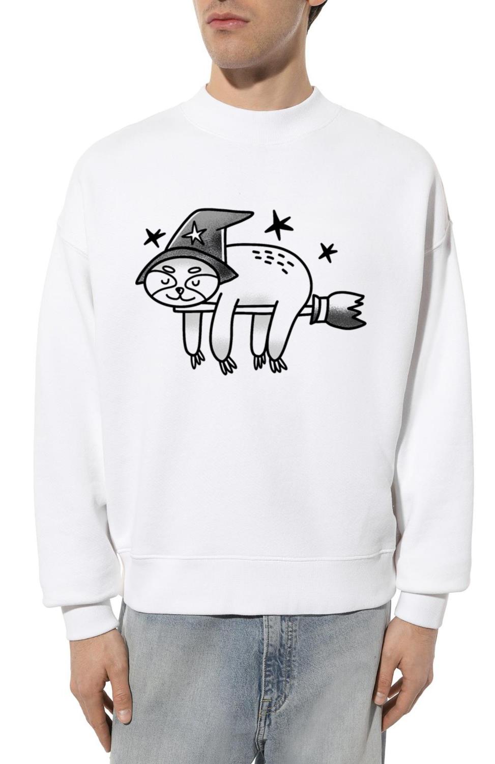 Happy sleepy Sloth Wizard - Unisex Sweatshirt