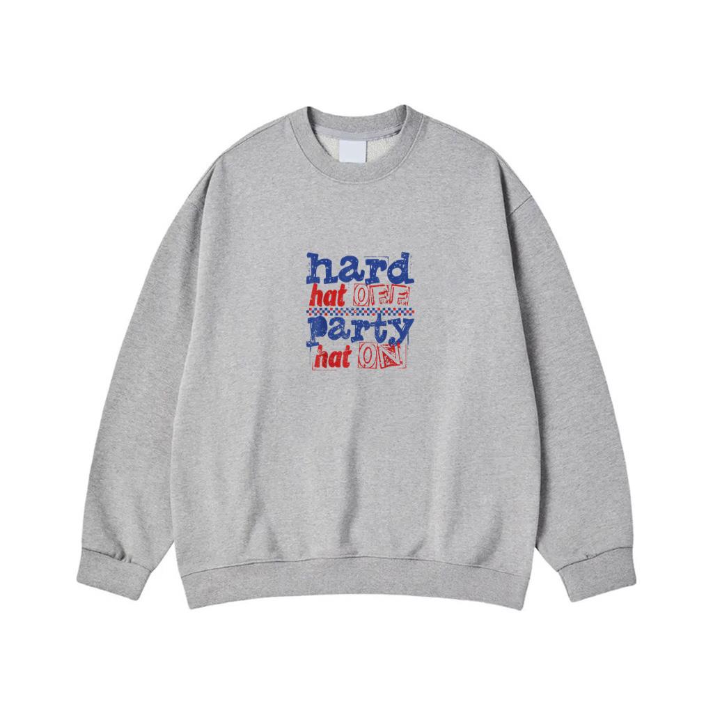 Hard Hat Off Party Hat On Funny Labor Day USA Men Women 2