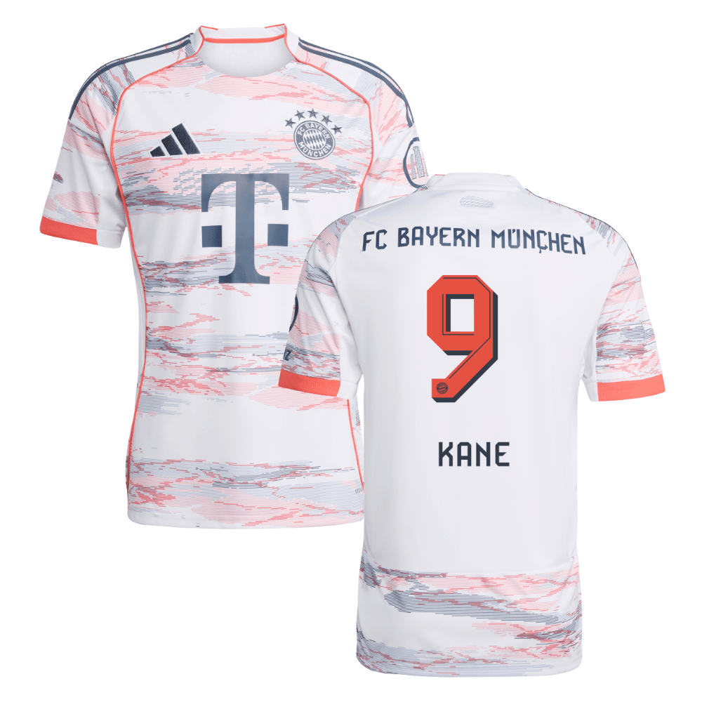 Harry Kane #9 Bayern Munich 2025-26 Away Men Jersey - White
