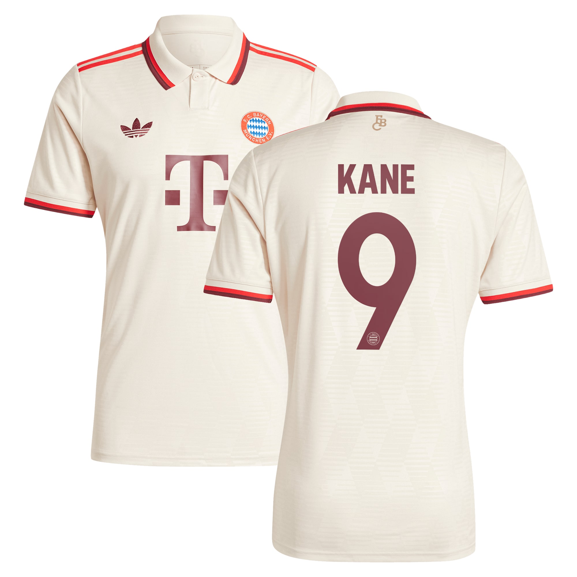 Harry Kane Bayern Munich adidas Originals 2024/25 Third Replica Player Jersey - Cream