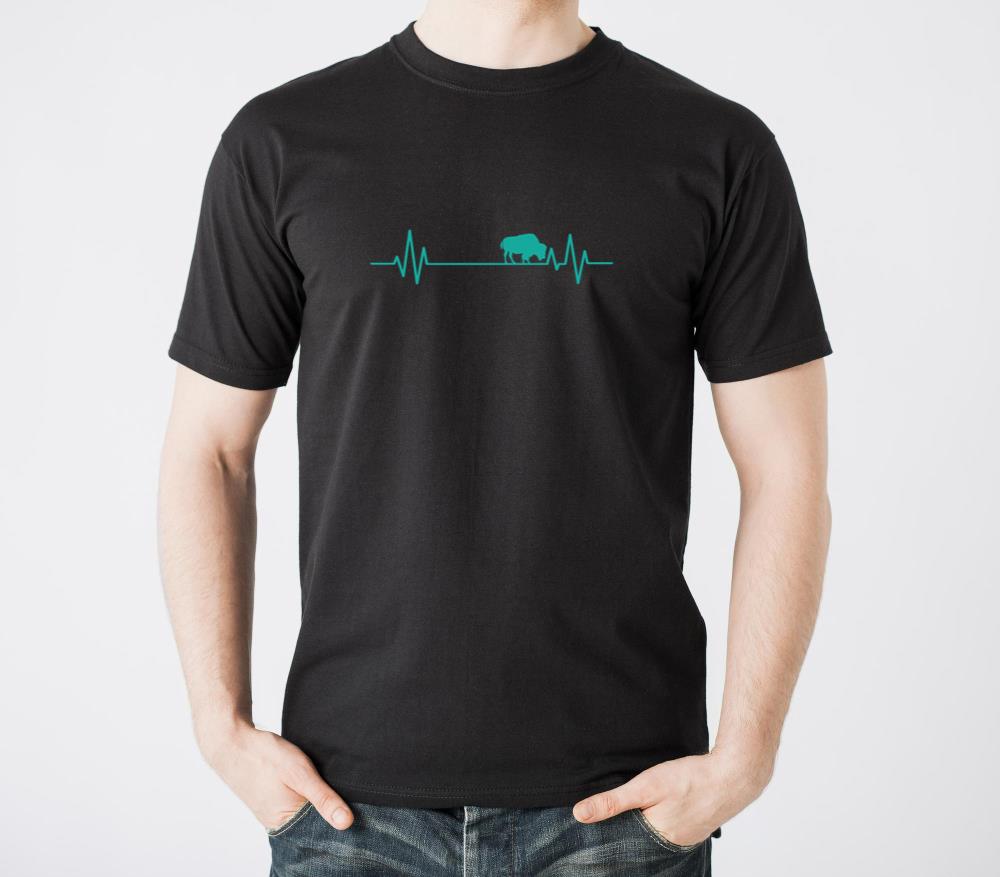 Heartbeat Line Bison Animal - Unisex Standard T-Shirt