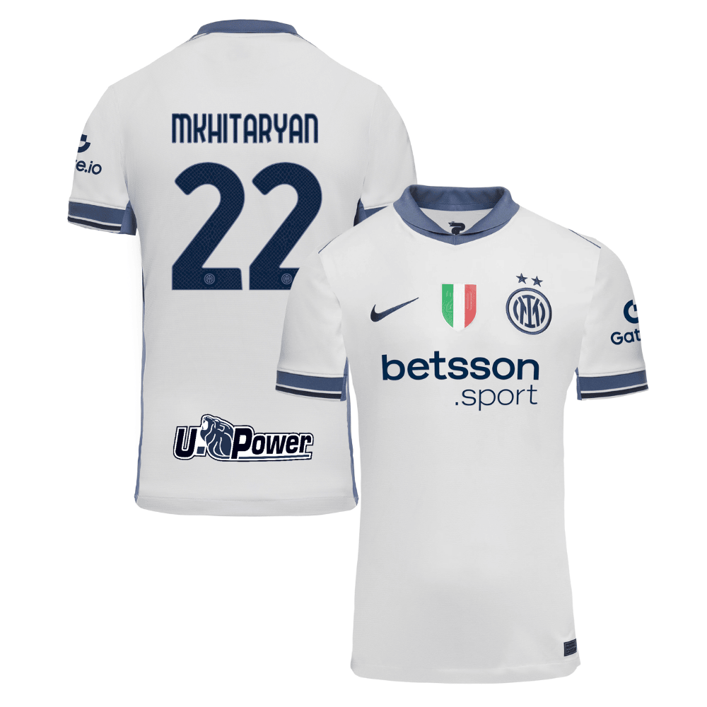 Henrikh Mkhitaryan 22 Inter Milan 2024-25 Away Men Jersey - White
