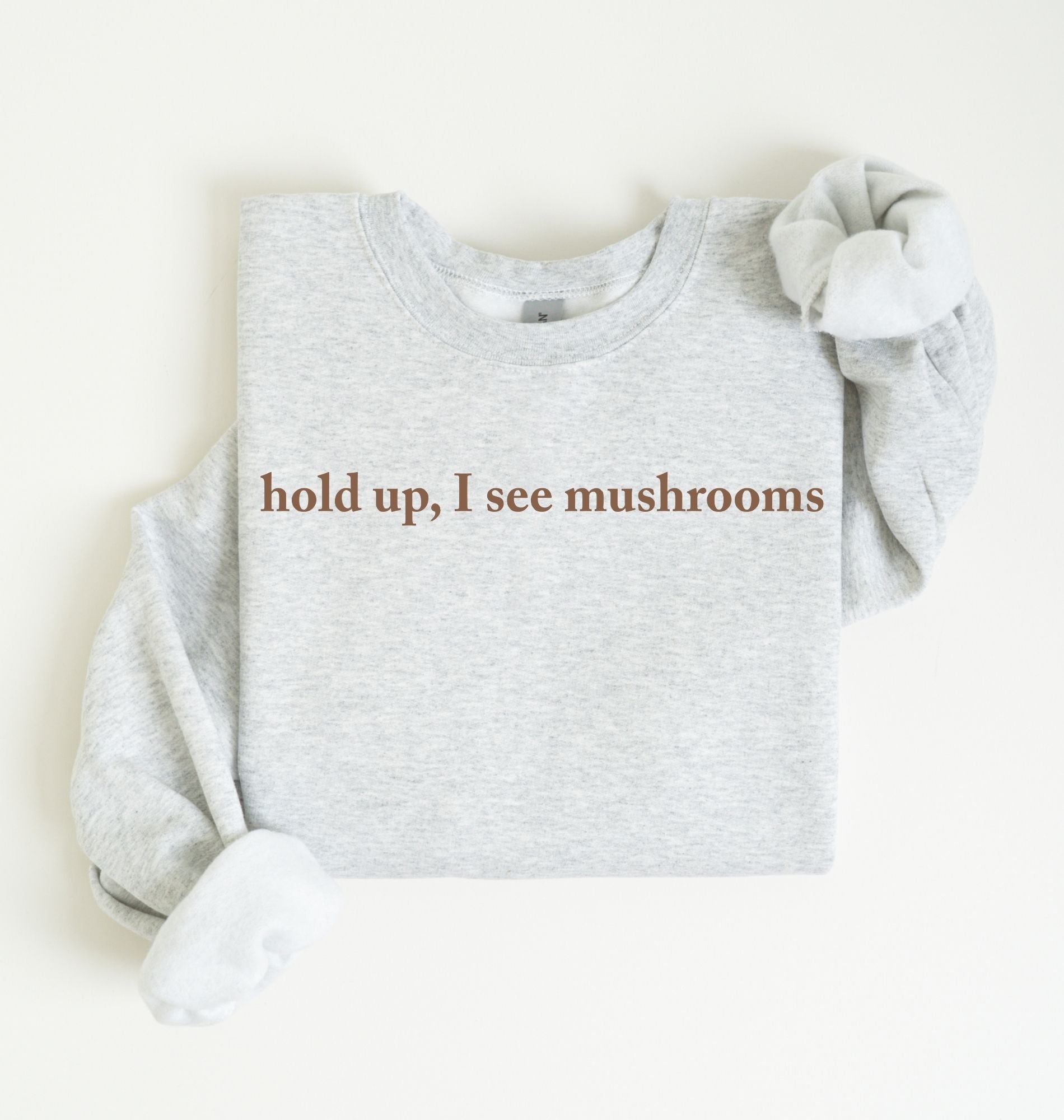Hold Up I See Mushrooms Sweatshirt | Funny Mushroom Lover Gift 2