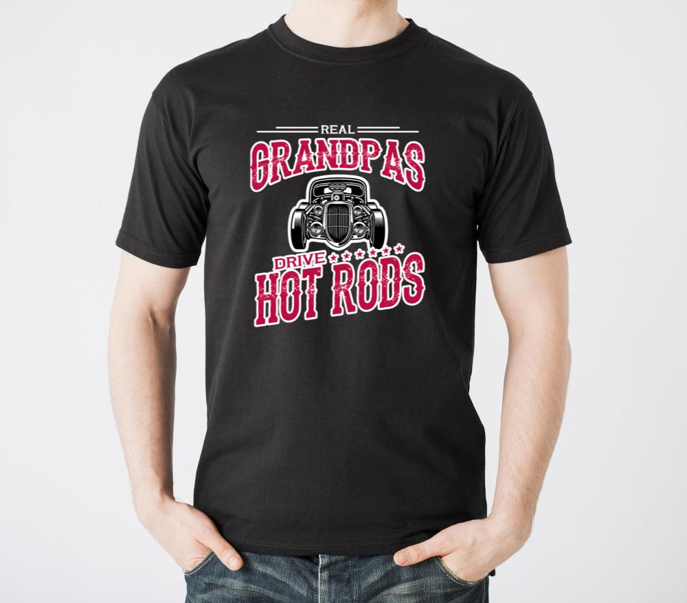 Hot Rod Grandpa Car Fathers Day - Unisex Standard T-Shirt