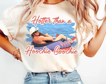 Hotter Than A Hoochie Coochie Meme Summer Vacation 2025 Tshirt