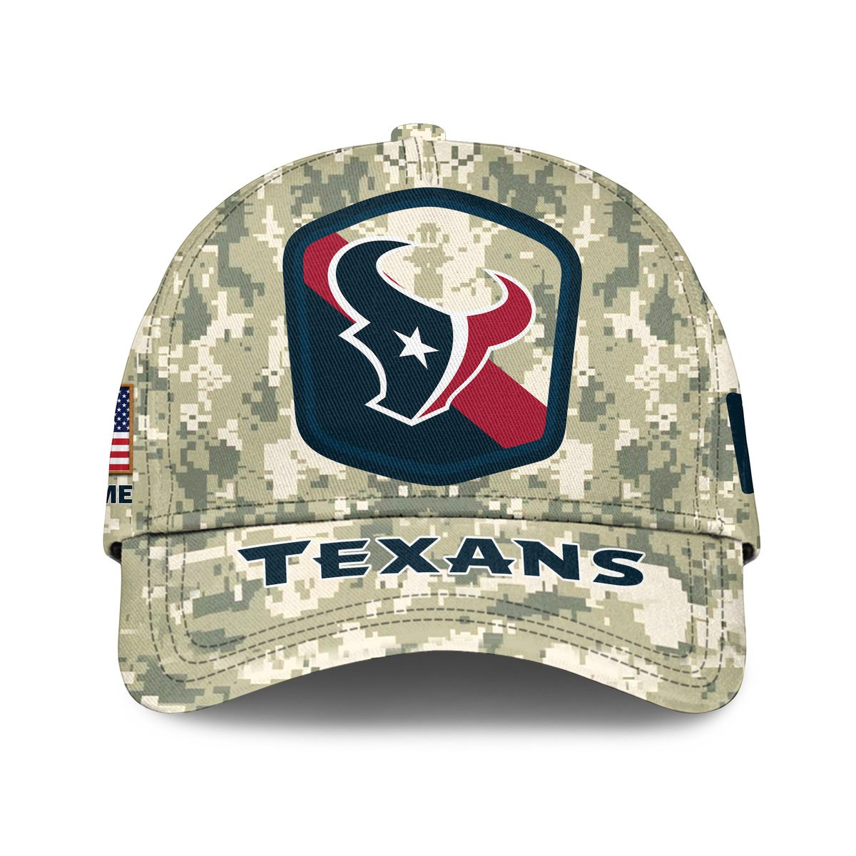Houston Texans Camo Salute To Service Personalized Classic Baseball Cap