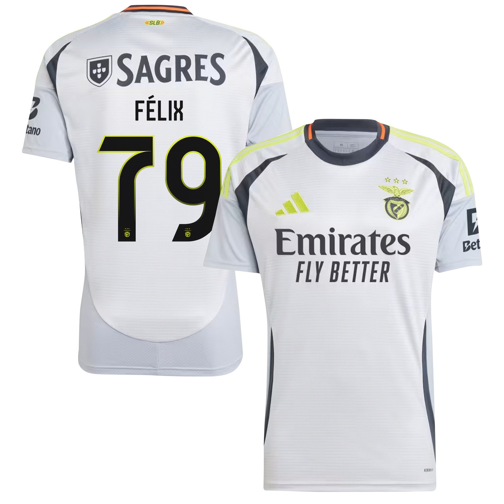 Hugo Flix 79 S.L. Benfica 2024/25 Third Men Jersey - White