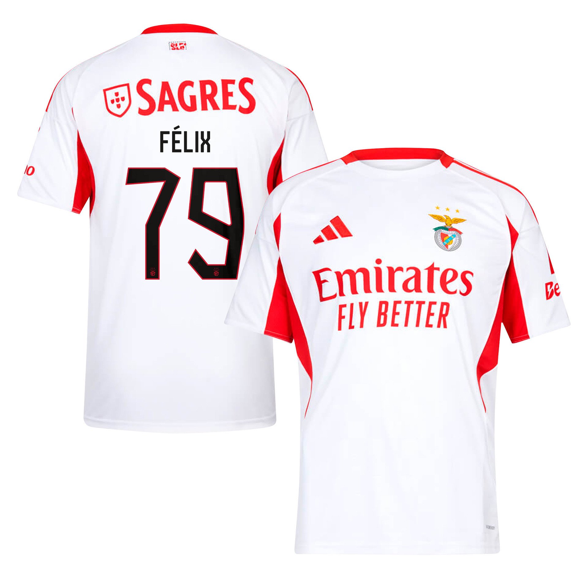 Hugo Flix 79 SL Benfica 2025/26 Away Men Jersey - White