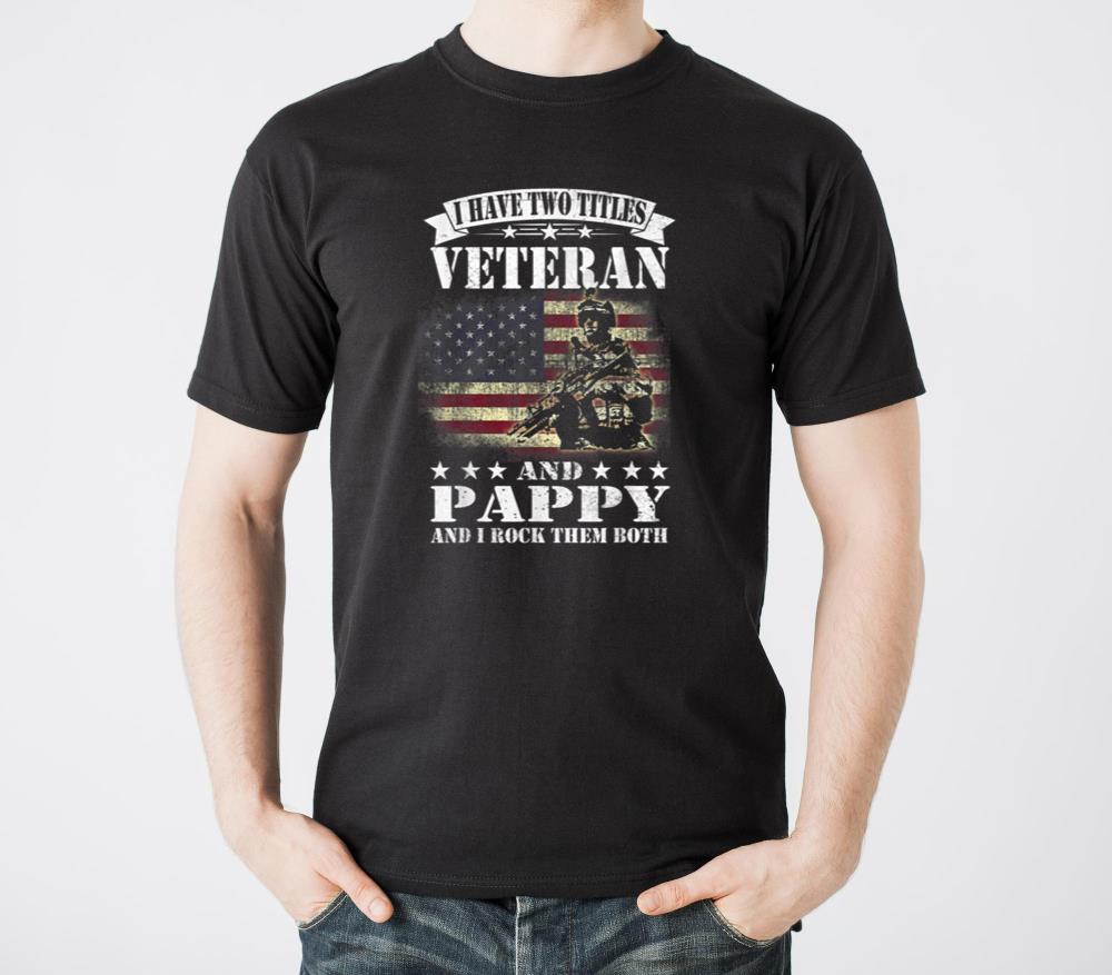 I Have 2 Titles Veteran And Pappy  Fathers Day - Unisex Standard T-Shirt