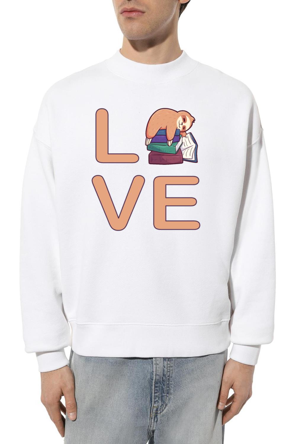 I love to read sloths and books - Unisex Sweatshirt