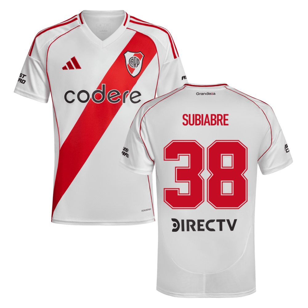 Ian Subiabre 38 River Plate 2024-25 Home Match Jersey - White