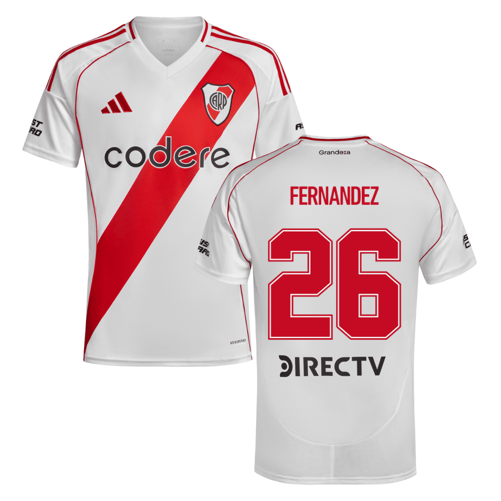 Ignacio FernÃ¡ndez 26 River Plate 2024-25 Home Match Jersey - White