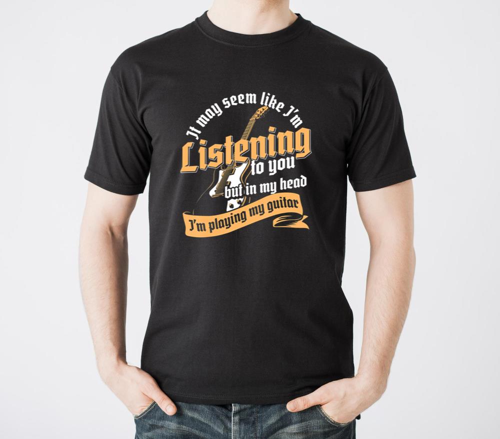 In My Head Im Playing My Guitar Guitarist - Unisex Standard T-Shirt