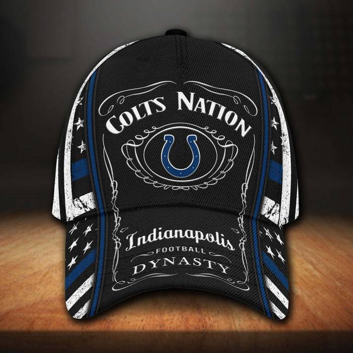 Indianapolis Colts And Jack Daniel 3D BaseBall Cap CNI219