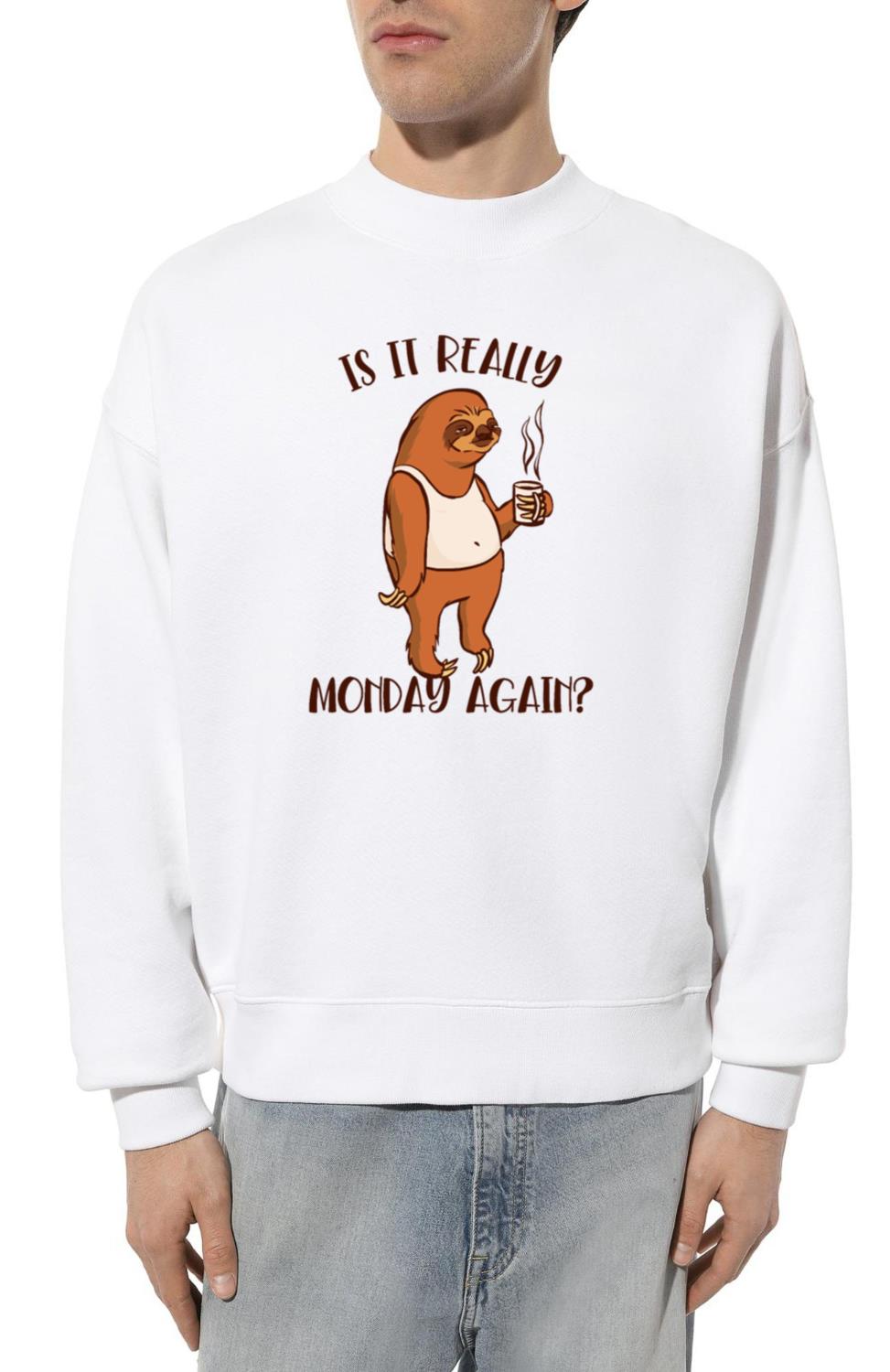 Is It Really Monday Again Brown-Throated Pilosa - Unisex Sweatshirt