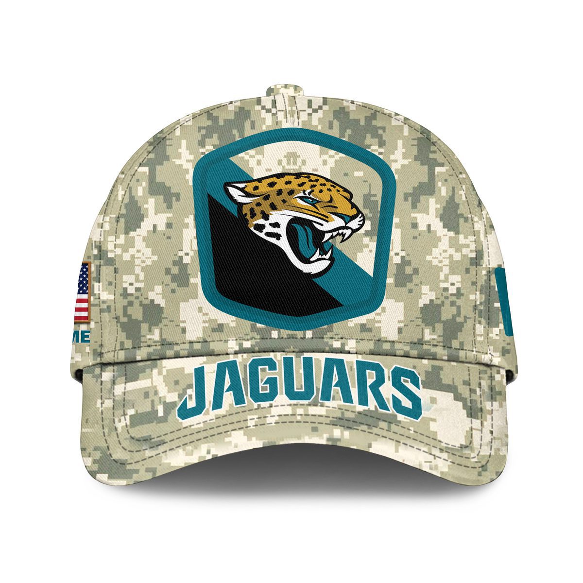 Jacksonville Jaguars Camo Salute To Service Personalized Classic Baseball Cap