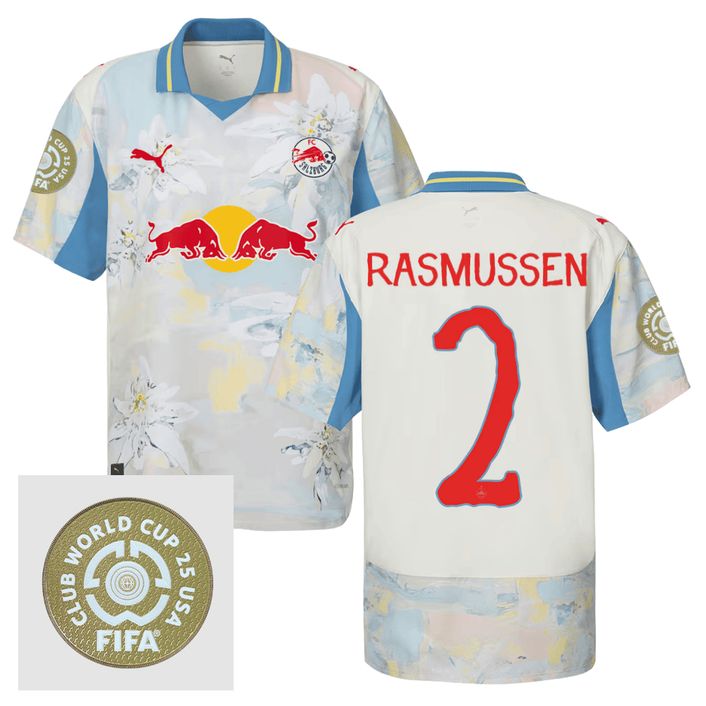 Jacob Rasmussen 2 Red Bull Salzburg x KidSuper 2025/26 FIFA Club World Cup 25 USA Patch Men Jersey - Beige