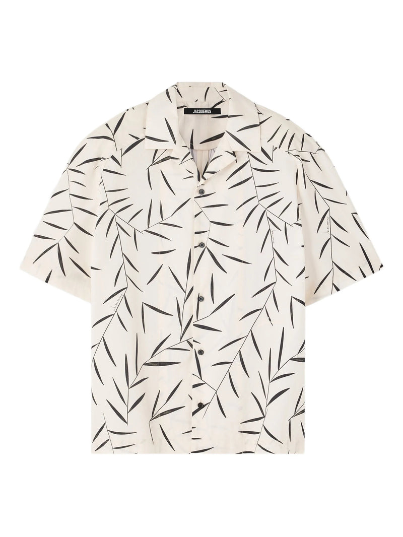 Jacquemus Leaf-print Short-sleeve Shirt