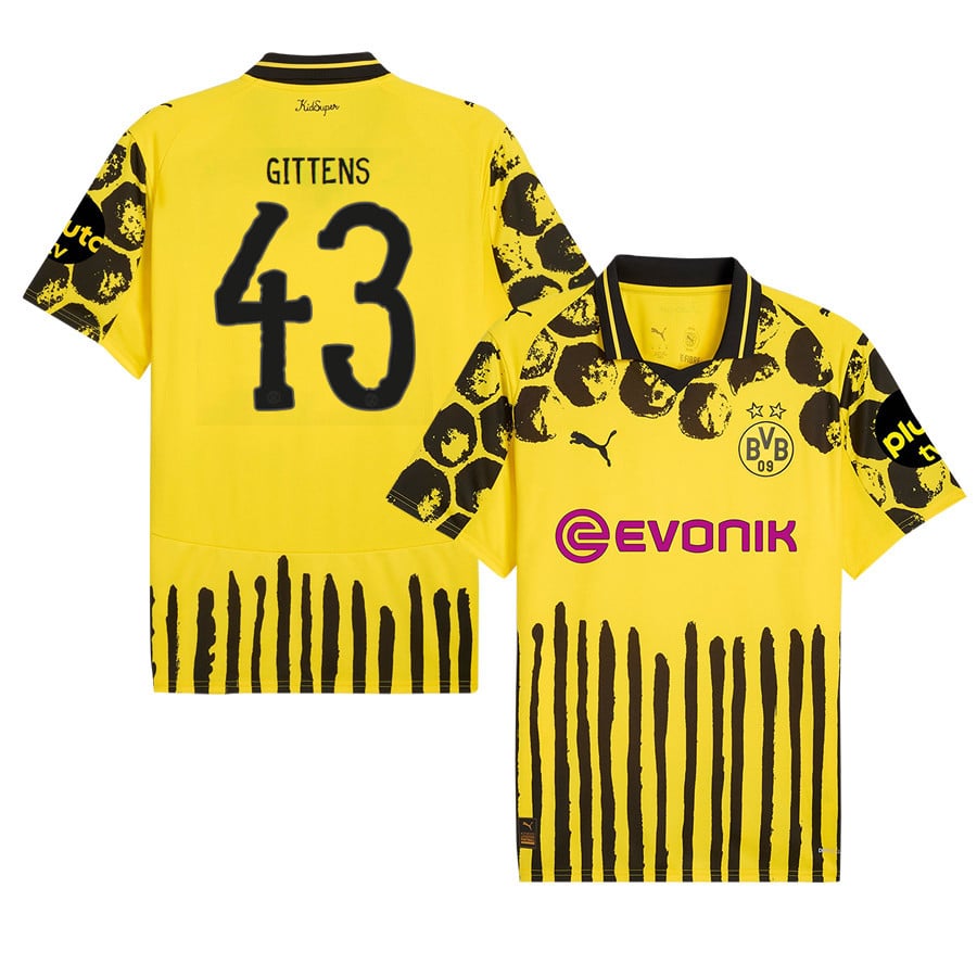Jamie Gittens 43 Borussia Dortmund x KidSuper 2025/26 Men Jersey - Yellow