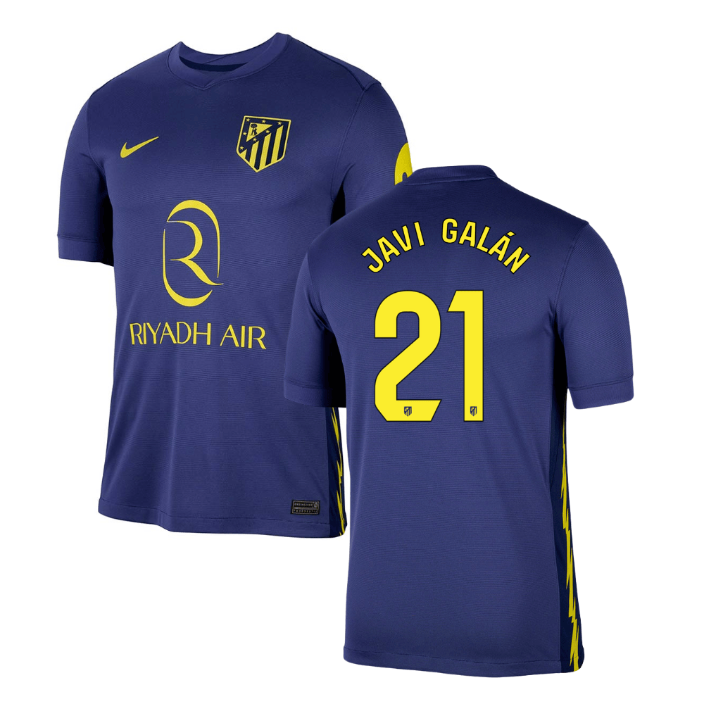 Javi GalÃ¡n 21 Atletico de Madrid 2025-26 Away Match Jersey - Navy