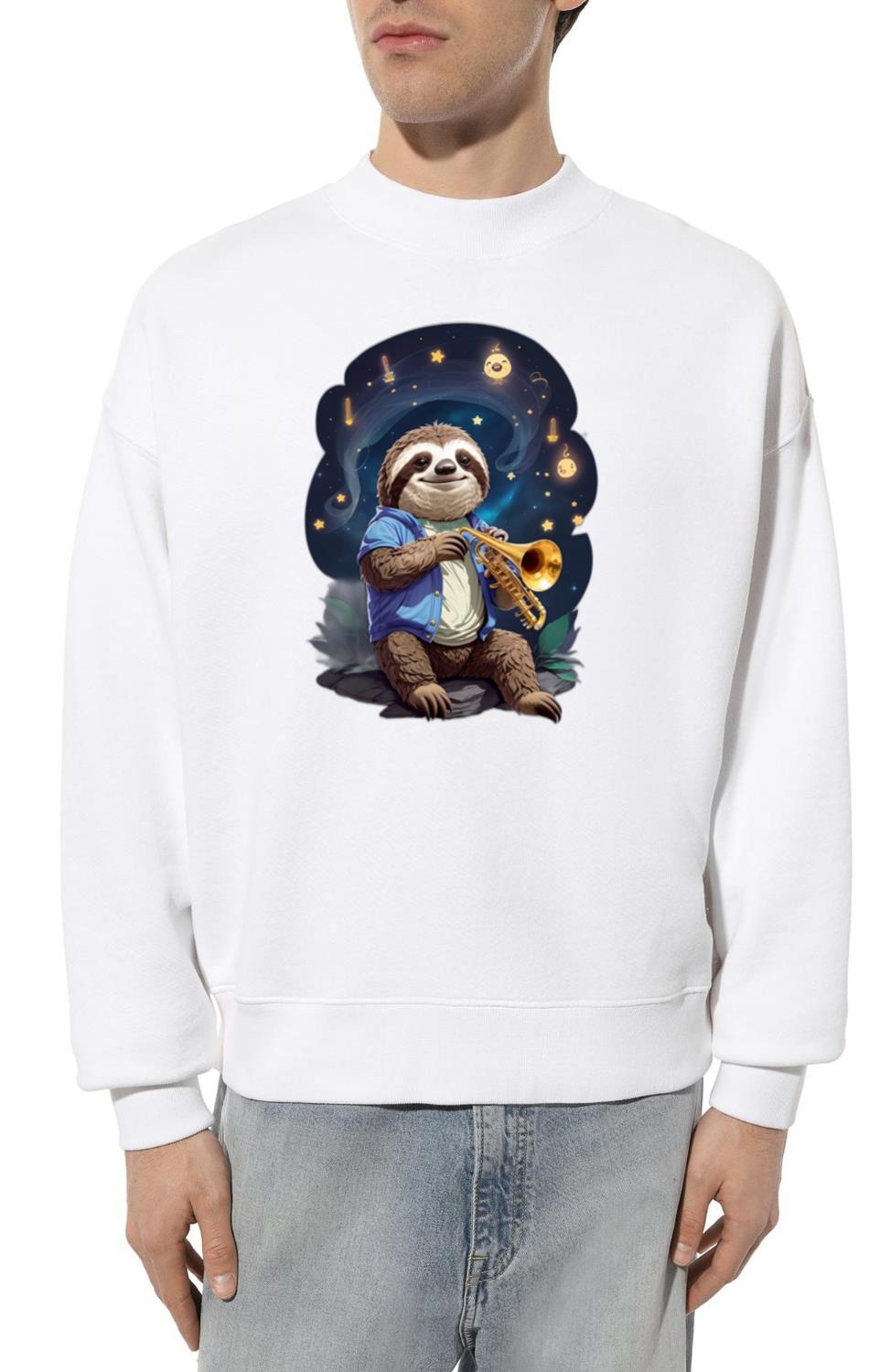 Jazz sloth trumpet funny Musician - Unisex Sweatshirt