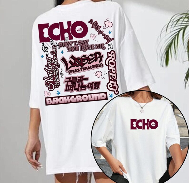 Jin Echo Tracklist T-Shirt, Jin Don'T Say You Love Me Shirt, Run Seokjin Ep Tour Shirt