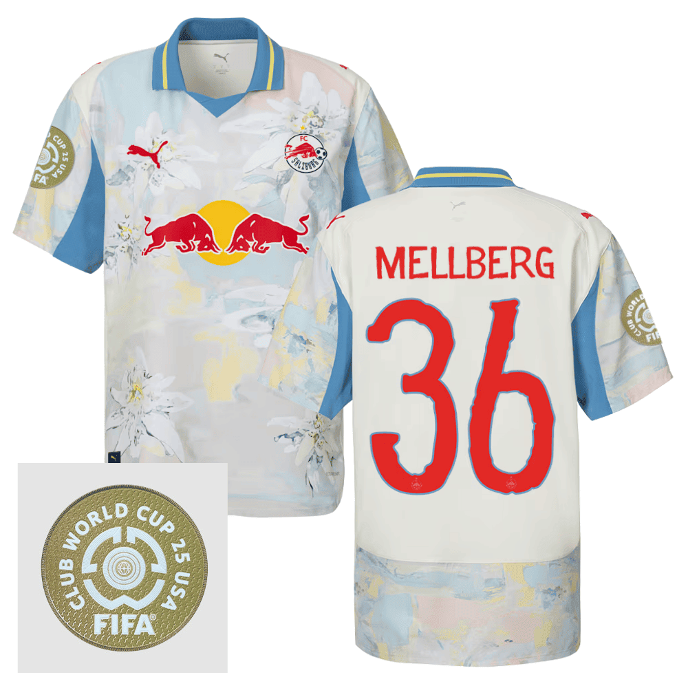 John Mellberg 36 Red Bull Salzburg x KidSuper 2025/26 FIFA Club World Cup 25 USA Patch Men Jersey - Beige