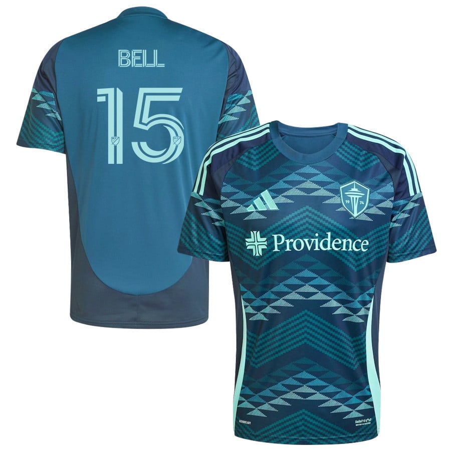 Jon Bell 15 Seattle Sounders FC 2025 The Salish Sea Kit Men Jersey - Blue