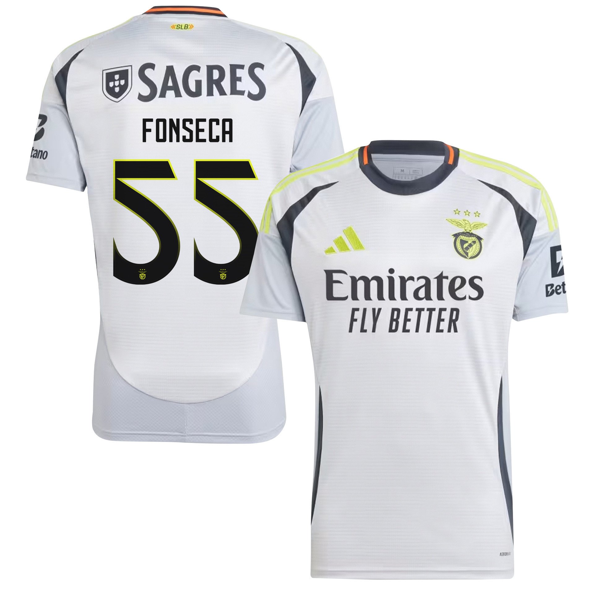 Joo Fonseca 55 S.L. Benfica 2024/25 Third Men Jersey - White