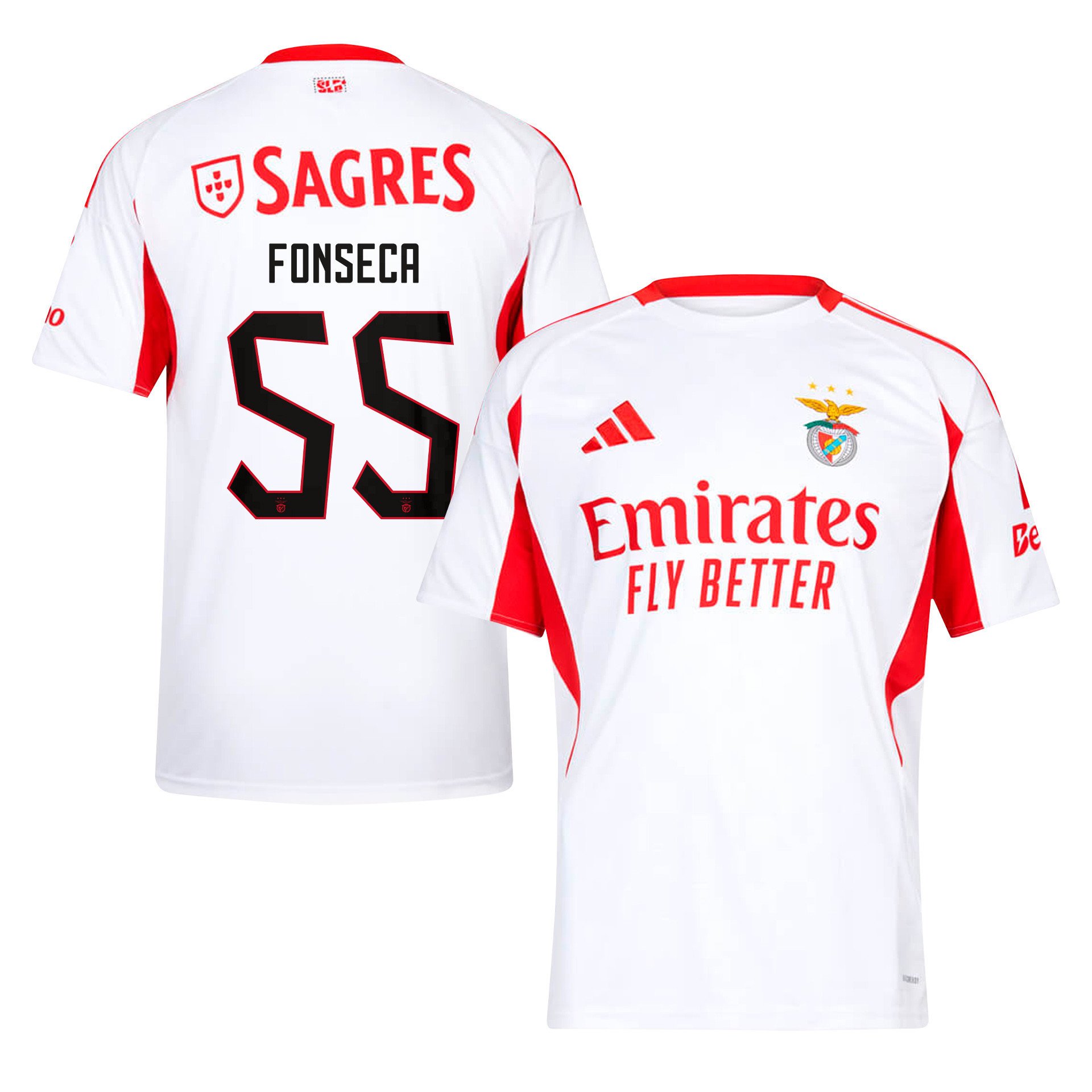 Joo Fonseca 55 SL Benfica 2025/26 Away Men Jersey - White
