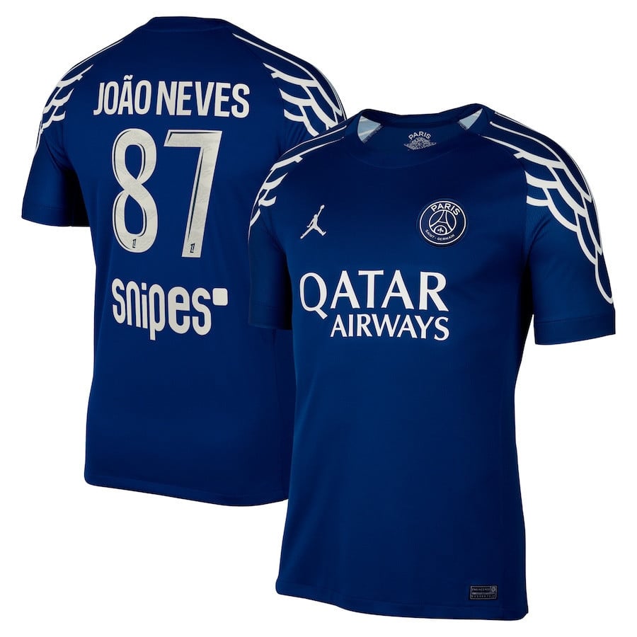 Joo Neves 87 Paris Saint-Germain 2024/25 Fourth Men Jersey - Dark Blue