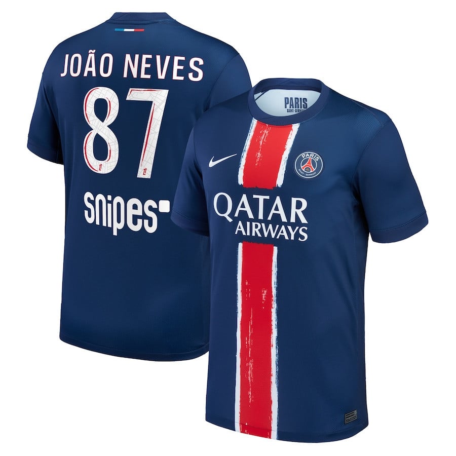 Joo Neves 87 Paris Saint-Germain 2024/25 Home Men Jersey - Navy