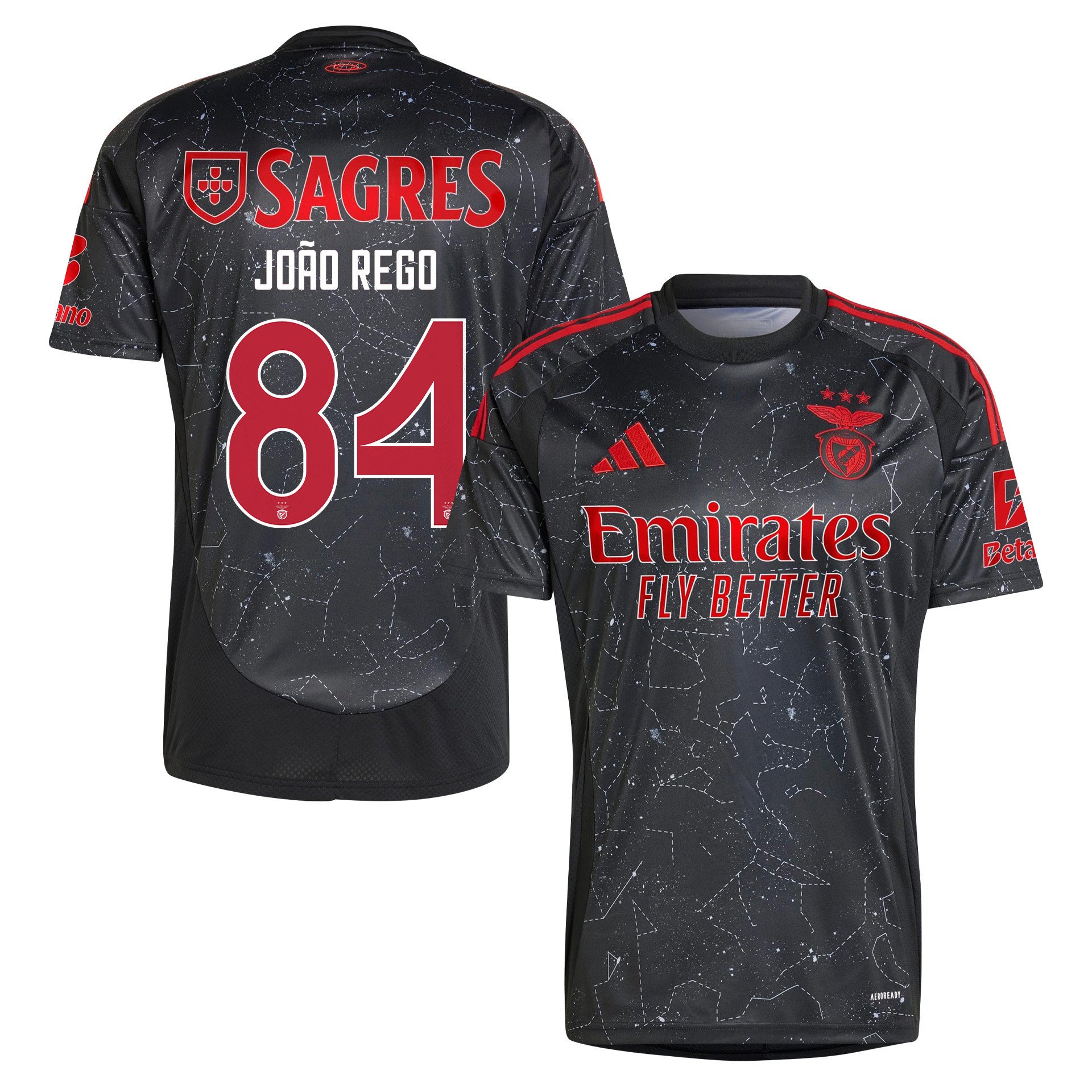 Joo Rgo 84 S.L. Benfica 2024/25 Away Men Jersey - Black