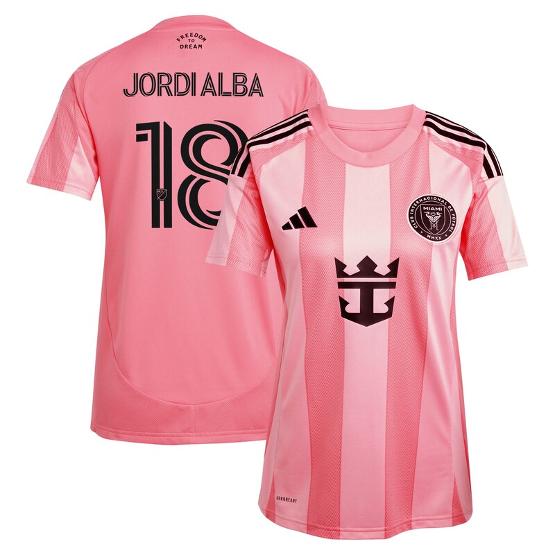 Jordi Alba Inter Miami CF Women's 2025 Euforia Replica Player Jersey - Light Pink